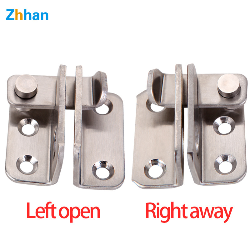 Zhanhan Slide Bolt Door Lock Gate Latch Tiny Padlock Hasp, Stainless Steel Brushed