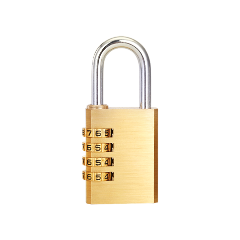 Hot sales 4 Digit Number Code combination mini brass padlock Security Luggage bag padlock for Travel Home