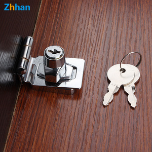 Hot Zinc Alloy Furniture Cabinet Door Safety Hasp Lock For 90 Degree Angle