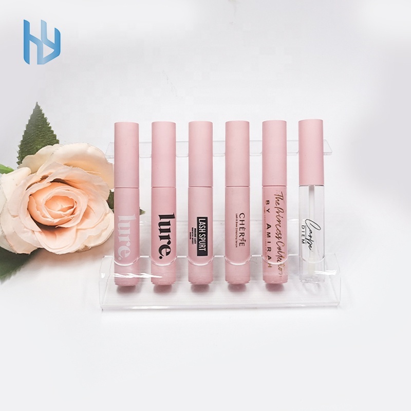 New product make up cosmetic bottle all pink empty mascara tubes with brush