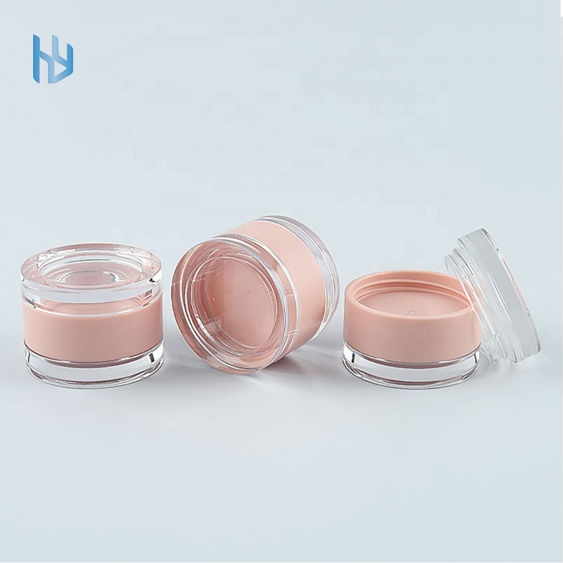 10g Cute Pink Cosmetic lipstick Jar 2 In 1 Cosmetic lip balm container Double Sided lip scrub jar