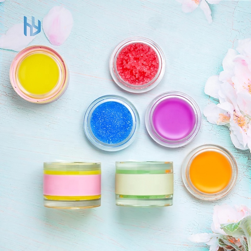 10g Cute Pink Cosmetic lipstick Jar 2 In 1 Cosmetic lip balm container Double Sided lip scrub jar