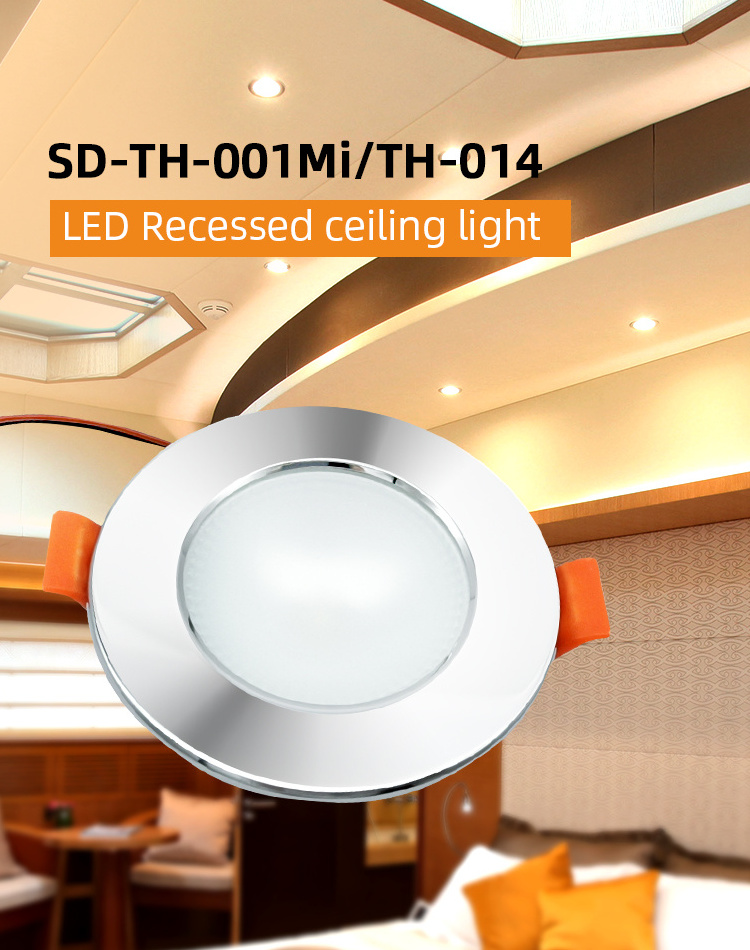 Marine Boat Yacht Interior Dome Ceiling Light  Embedded Spotlight Marine yacht interior ceiling light depth anti-glare