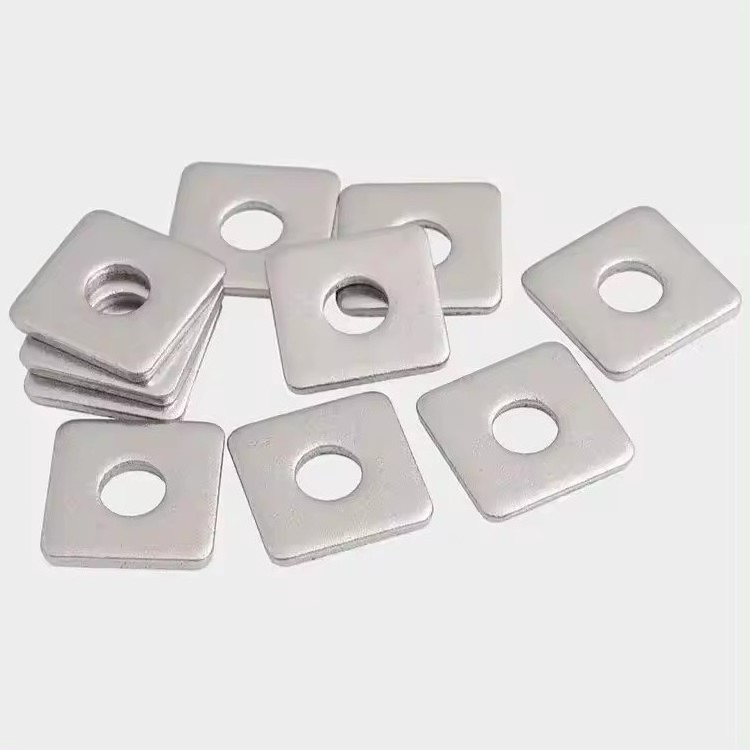 Factory custom M3/M4/M5/M6/M8/M10/M12/M16 stainless steel high precision Square Flat Washers