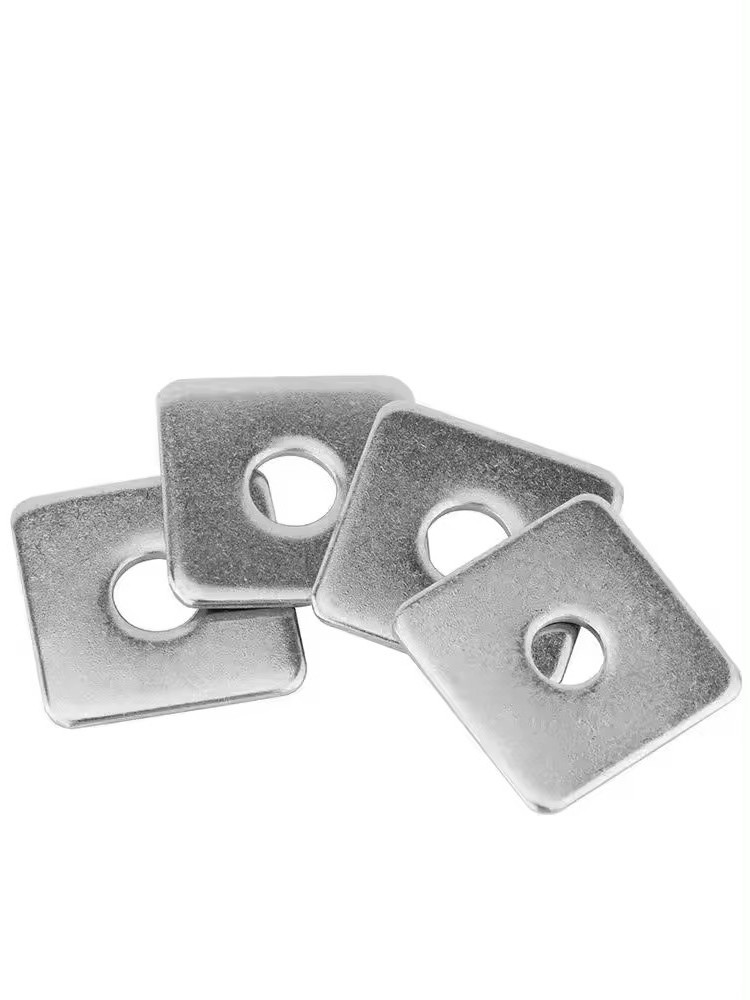 Factory custom M3/M4/M5/M6/M8/M10/M12/M16 stainless steel high precision Square Flat Washers