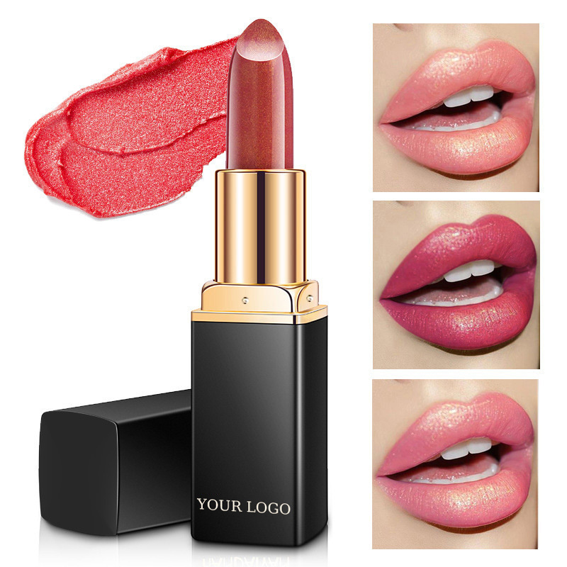 9 Colors Professional Lipstick Makeup Waterproof Long Lasting Nude Glitter Metallic Lipstick Makeup Easy To Wear