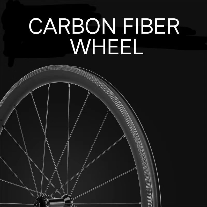 12 Inch Fixed Gear Carbon Fiber Road Electric Bike Wheel For Mountain Bike 700C Taillight Tire Bicycle Wheels