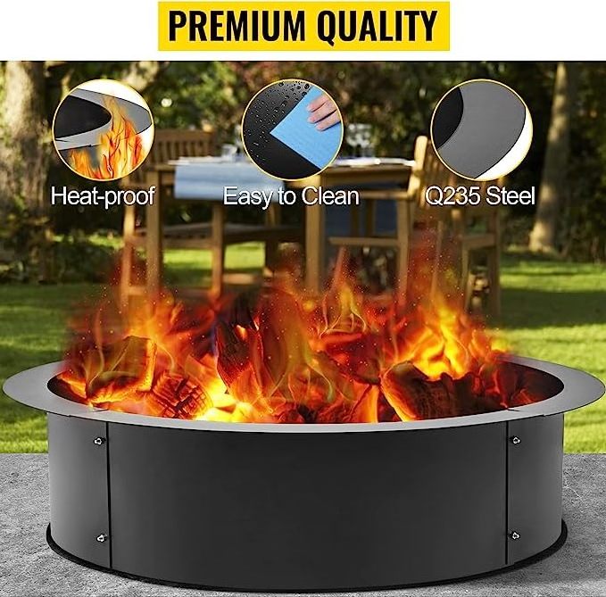 Fire Outdoor Pits Liner Portable Camping Fire Wood Burning Heater Metal Fire Pit Ring with OEM Design