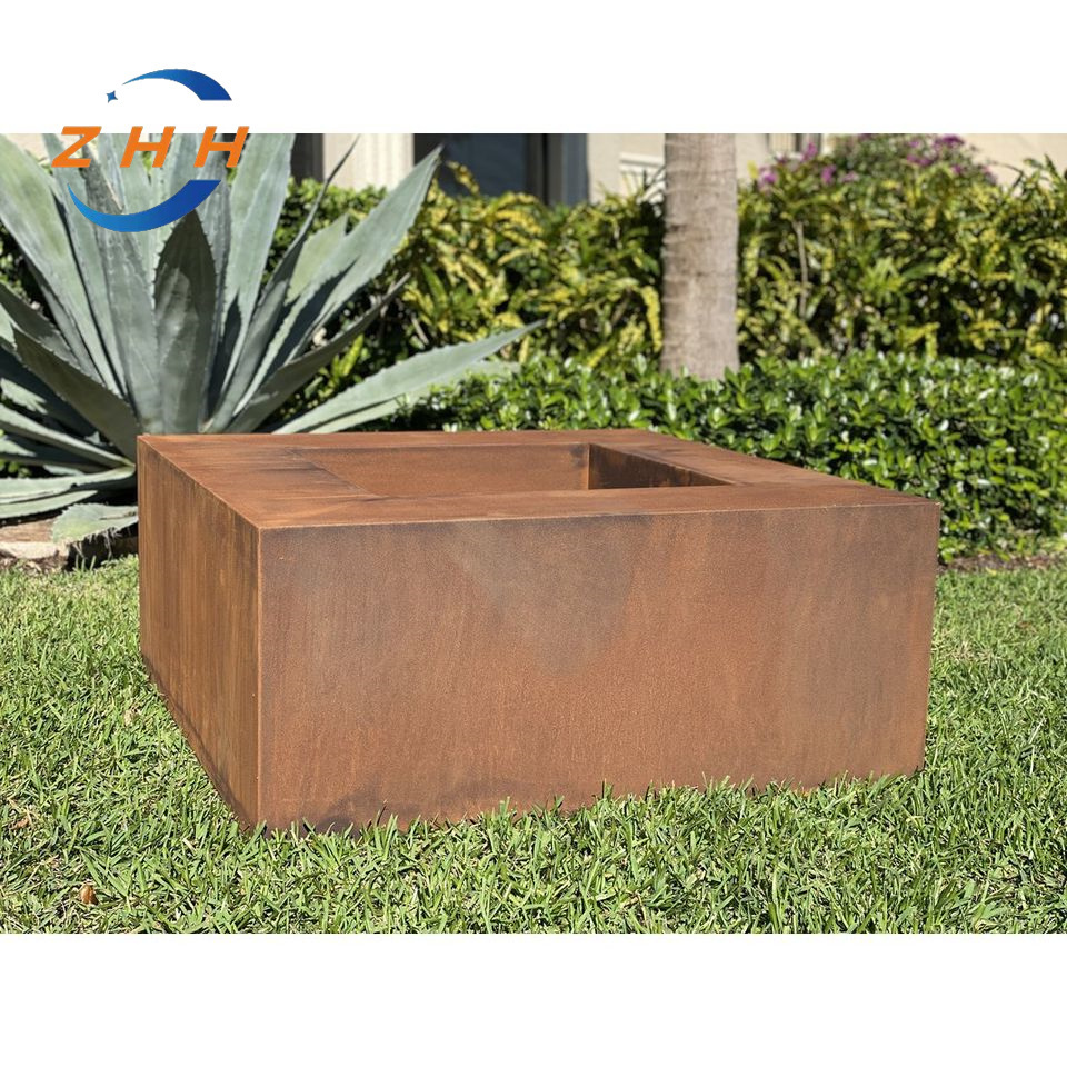 Outdoor Cooking BBQ Grill Corten Steel Fire Bowl with Grill ring / Charcoal BBQ Grill Kitchen Fire Pit