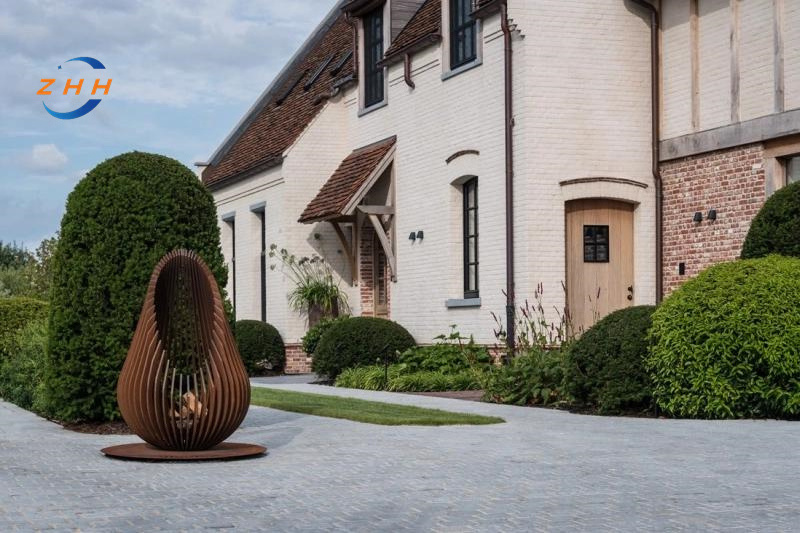 Fire Pit by Glowbus is made of Corten Steel