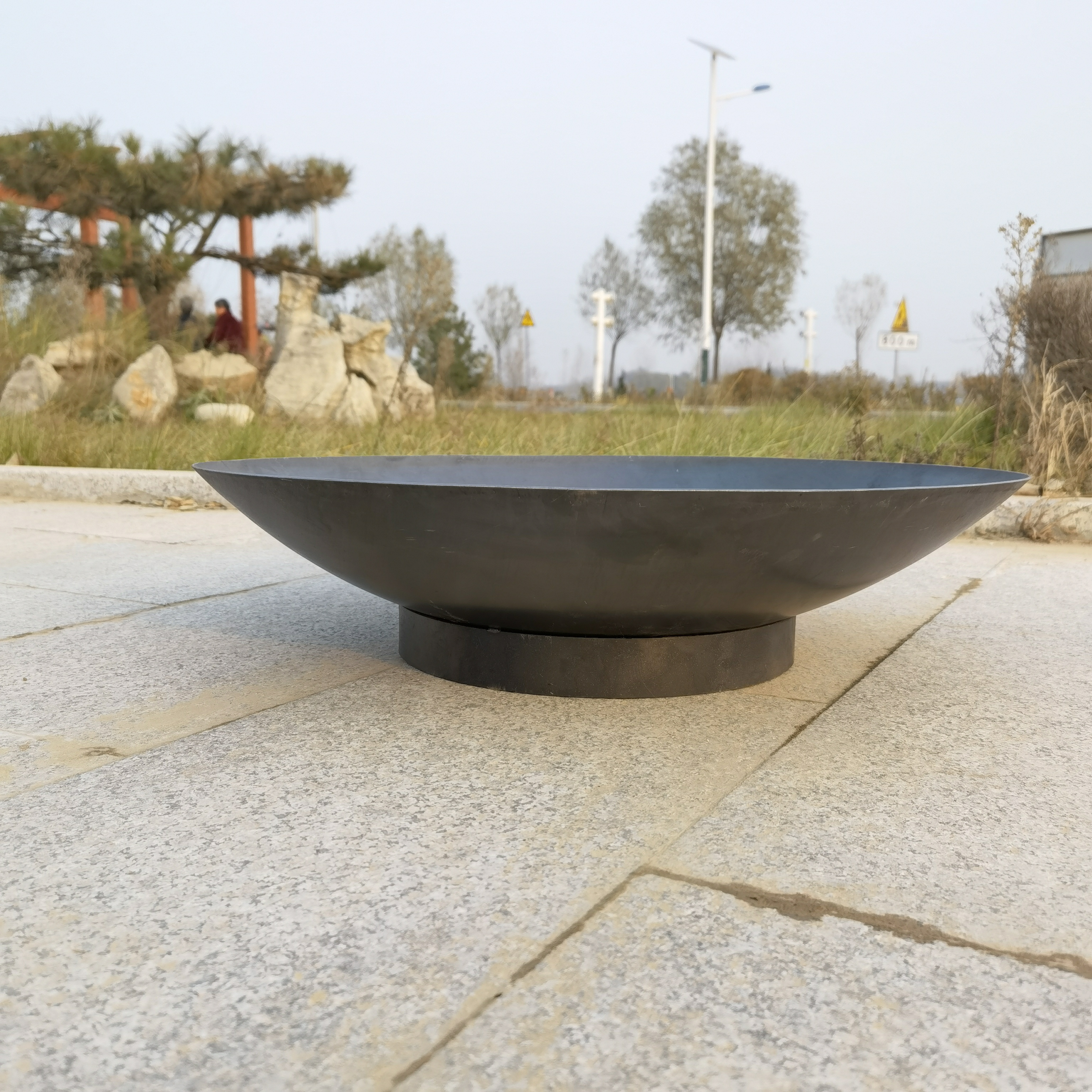 Outdoor fire bowl corten steel BBQ grill fire pit