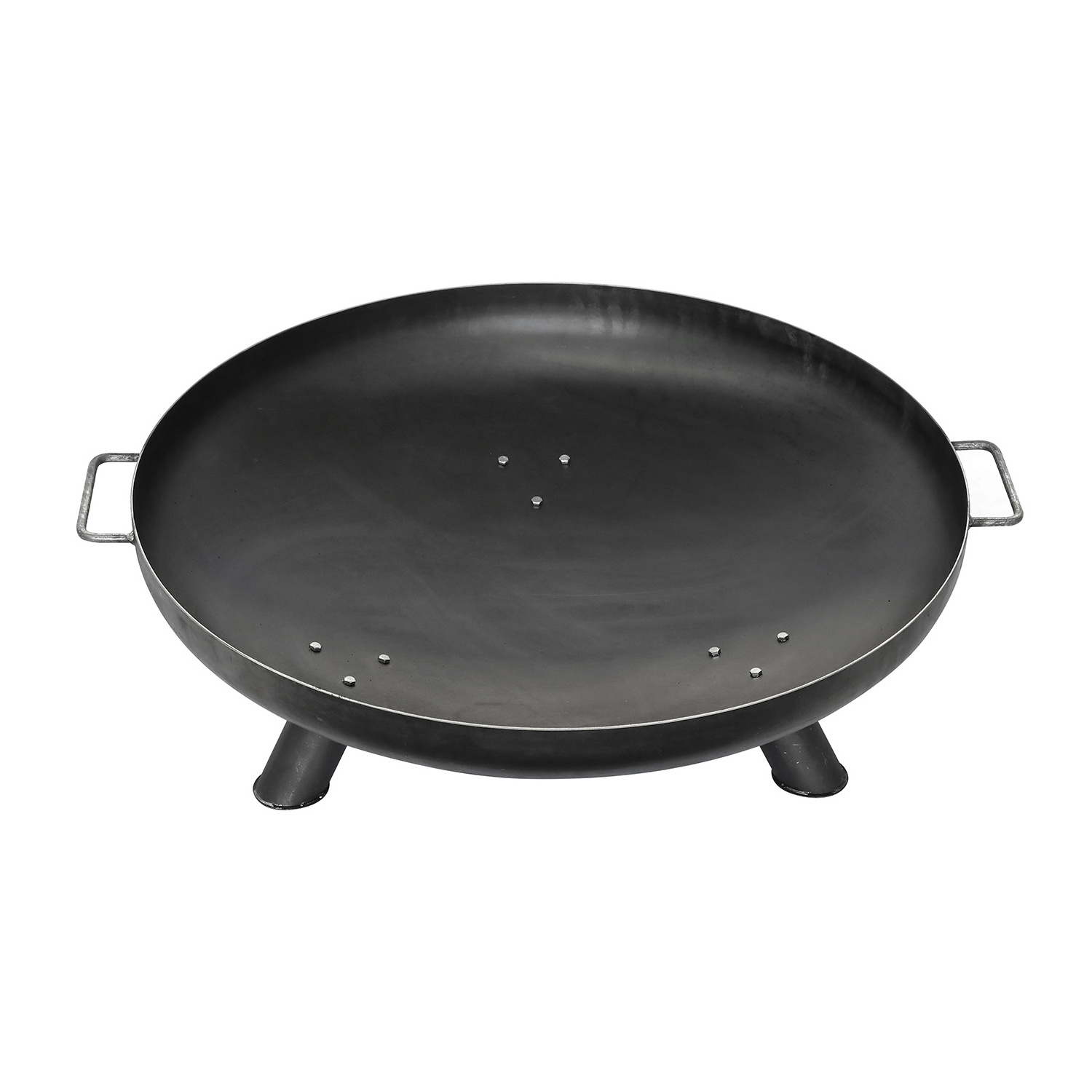 Customized outdoor steel fire pit bowl with BBQ grill