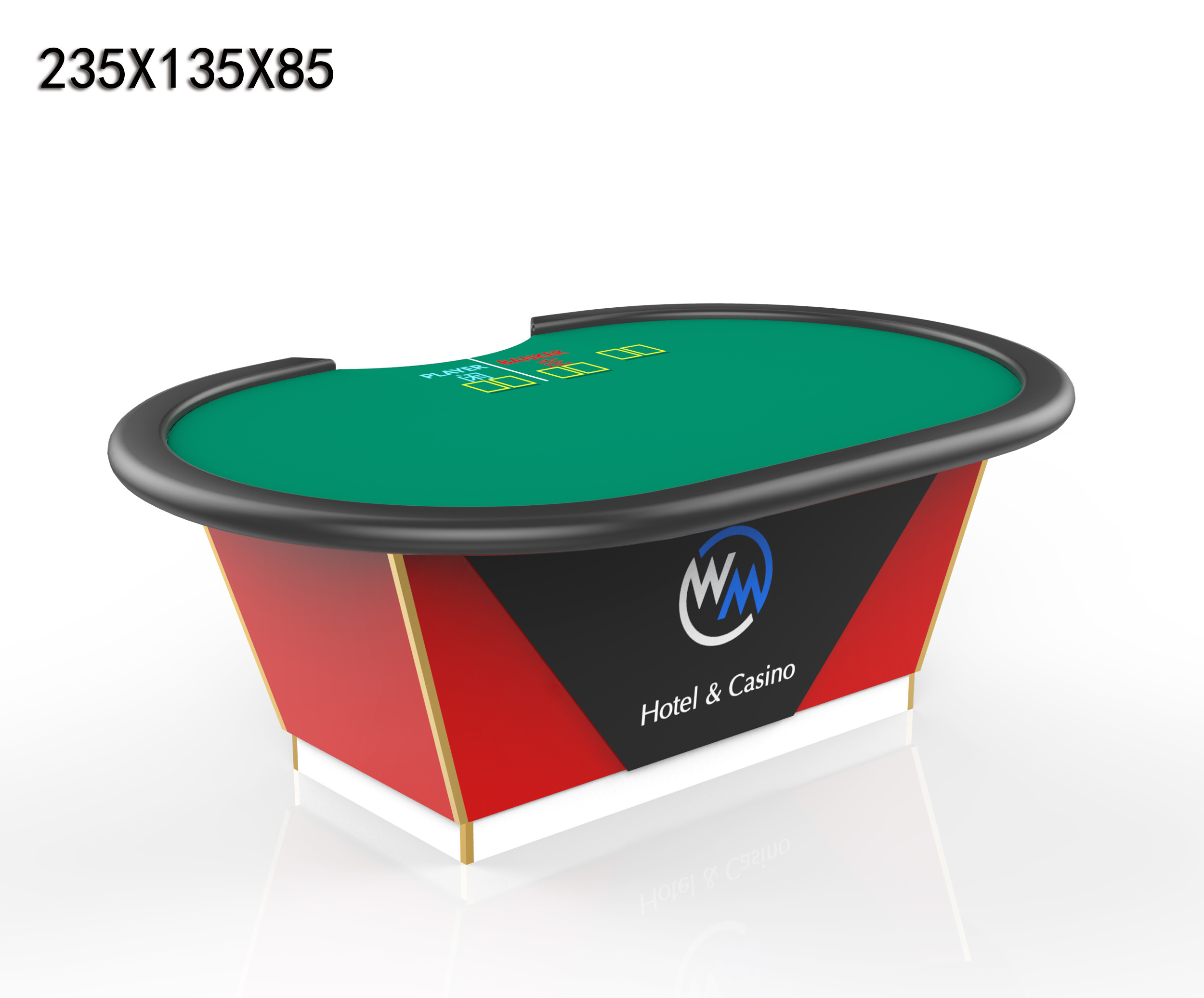 Casino Gambling Online Baccarat Table Mesa De Poker Table with LED Lighting