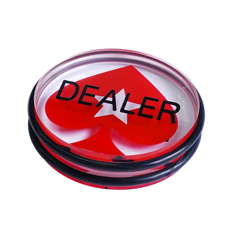 Clear Acrylic Poker Gaming Dealer Button High Quality Transparent Dealer Button