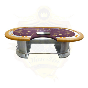 Poker Table Casino Texas Hold'em Poker Table with Chip Tray For Poker Tournament