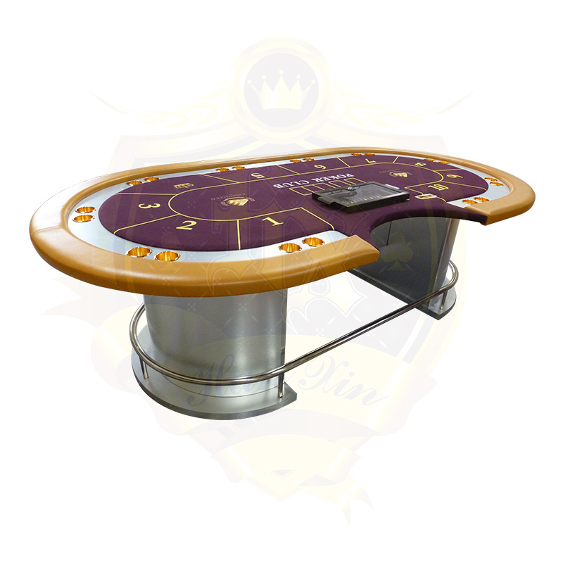 Poker Table Casino Texas Hold'em Poker Table with Chip Tray For Poker Tournament