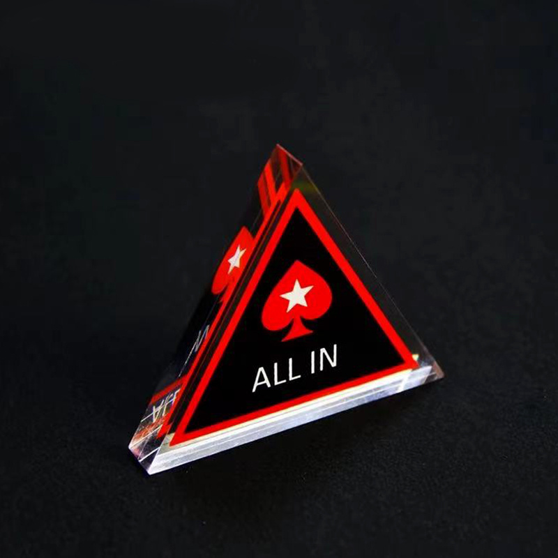 Casino Stuff Poker All In Triangle Acrylic Material Poker Button