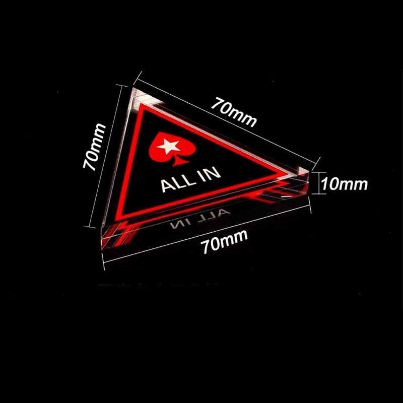 Casino Stuff Poker All In Triangle Acrylic Material Poker Button