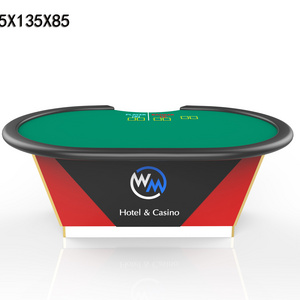 Casino Gambling Online Baccarat Table Mesa De Poker Table with LED Lighting