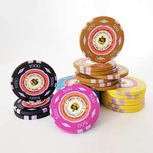 Custom Tri Color Custom Clay Poker Chips Set 500