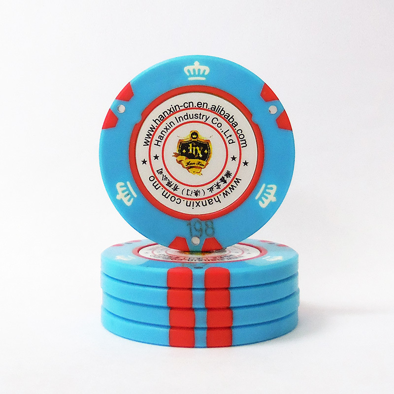 Luxury Crown Poker Chips Chips Fichas De Poker Custom Metal 14g 40mm(dia.) 5000PCS HX-C010 CN;GUA Hanxin Customized Color ABS