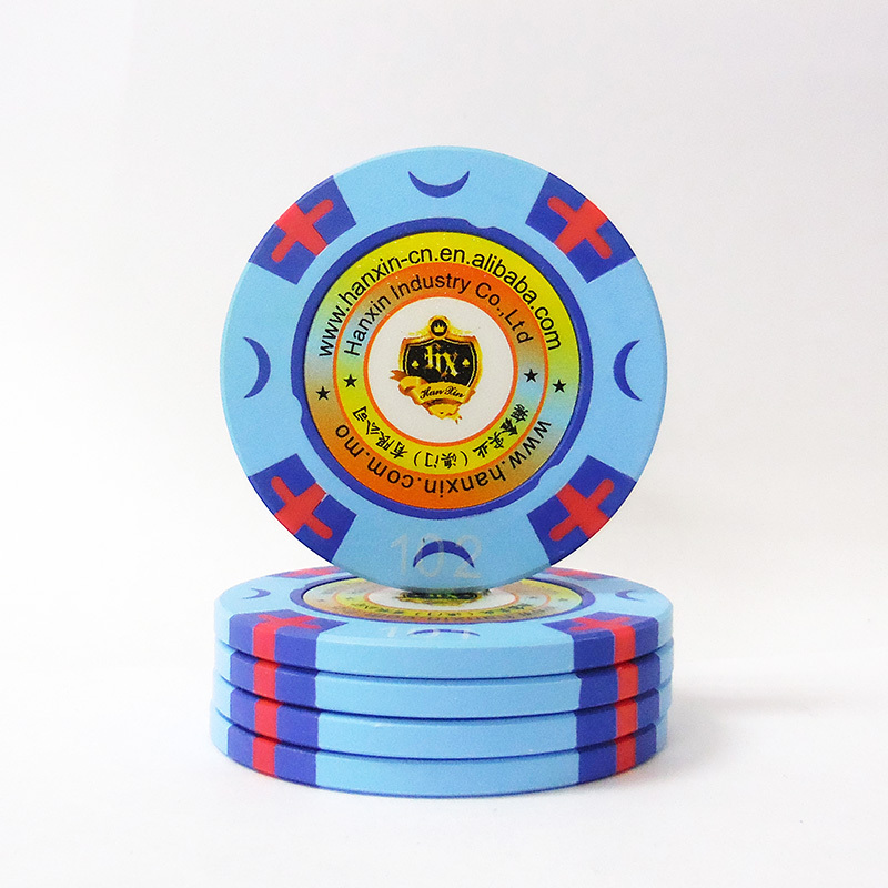 Poker Chips 43mm Clay Fiches Poker With Custom Sticker