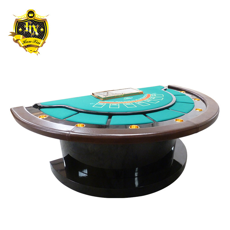 Custom 8 Person Poker Mesa De Blackjack Gambling Table Wooden Legs card Table Poker