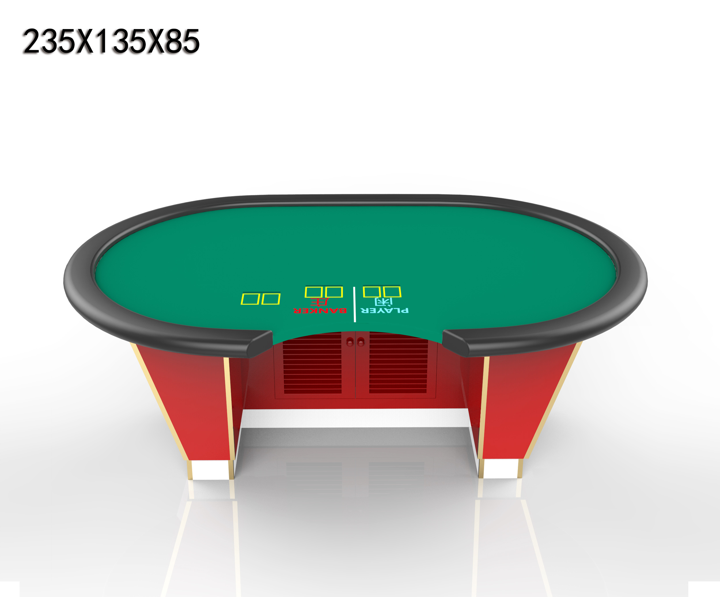 Casino Gambling Online Baccarat Table Mesa De Poker Table with LED Lighting