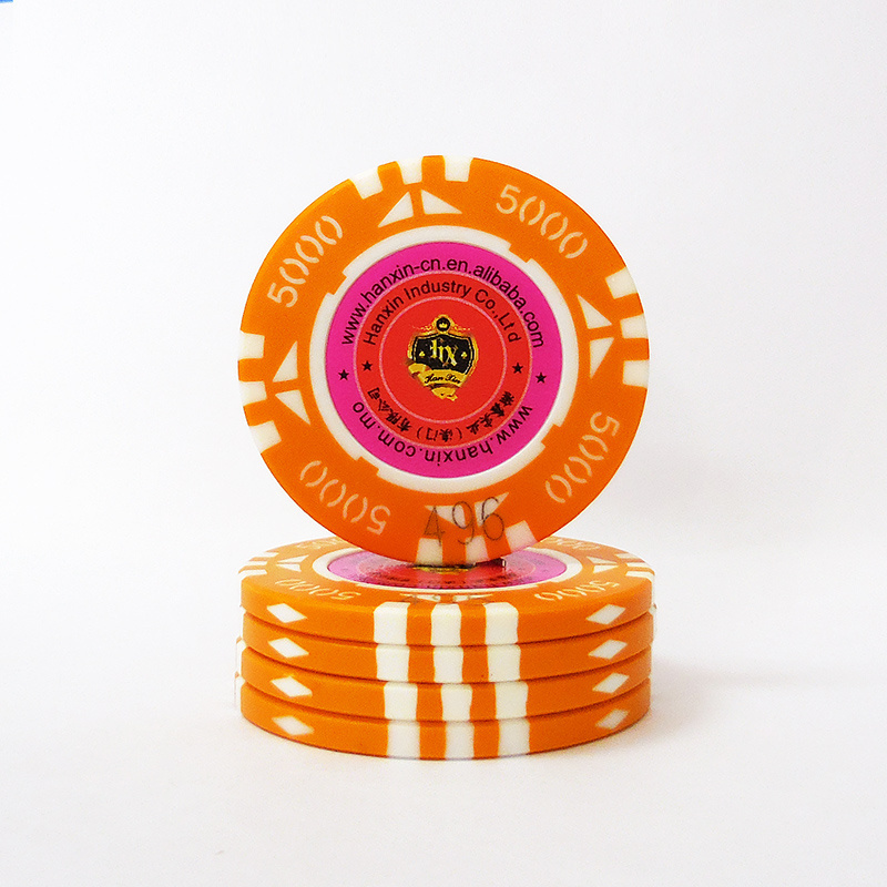 13.5g Custom Decal Casino Poker Chips With Denomination