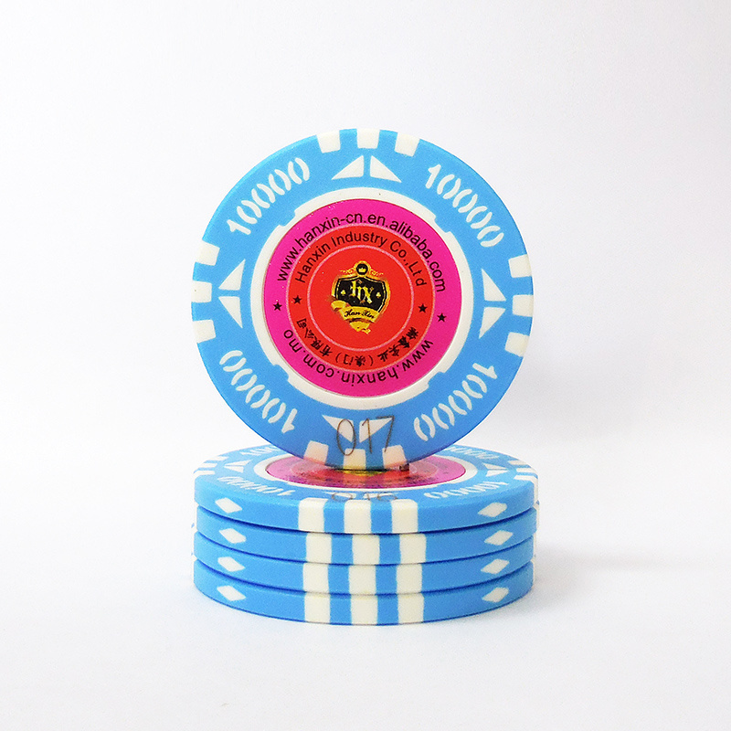 13.5g Custom Decal Casino Poker Chips With Denomination