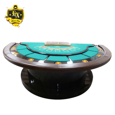 Custom 8 Person Poker Mesa De Blackjack Gambling Table Wooden Legs card Table Poker