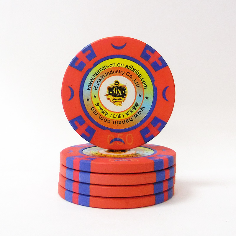 Poker Chips 43mm Clay Fiches Poker With Custom Sticker