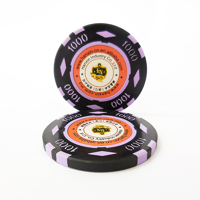 Custom Tri Color Custom Clay Poker Chips Set 500