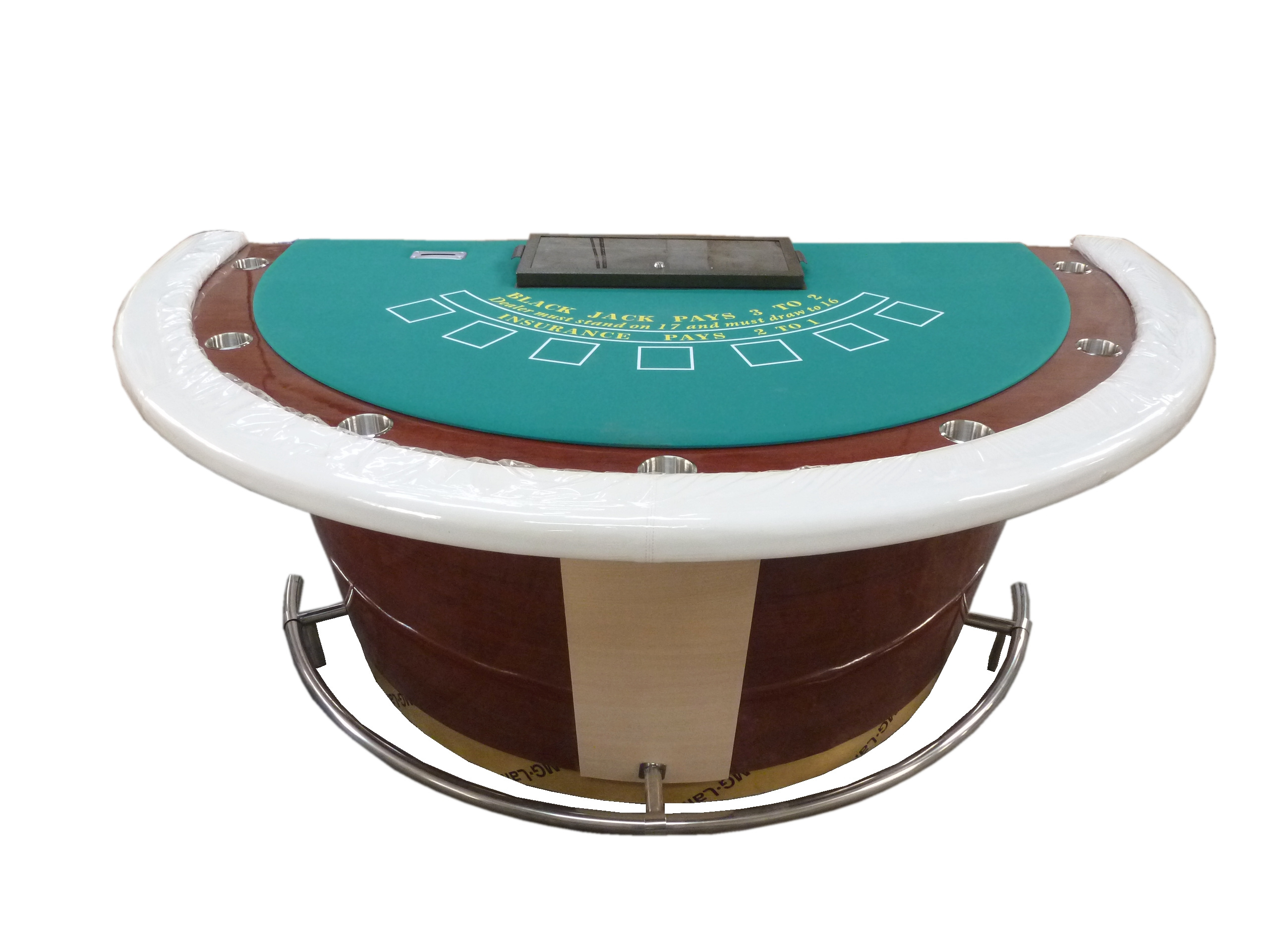 Custom Casino Blackjack Table Modern Wood Poker Table With Hard Top