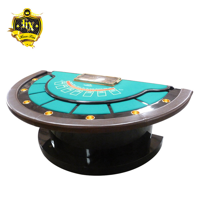 Custom 8 Person Poker Mesa De Blackjack Gambling Table Wooden Legs card Table Poker