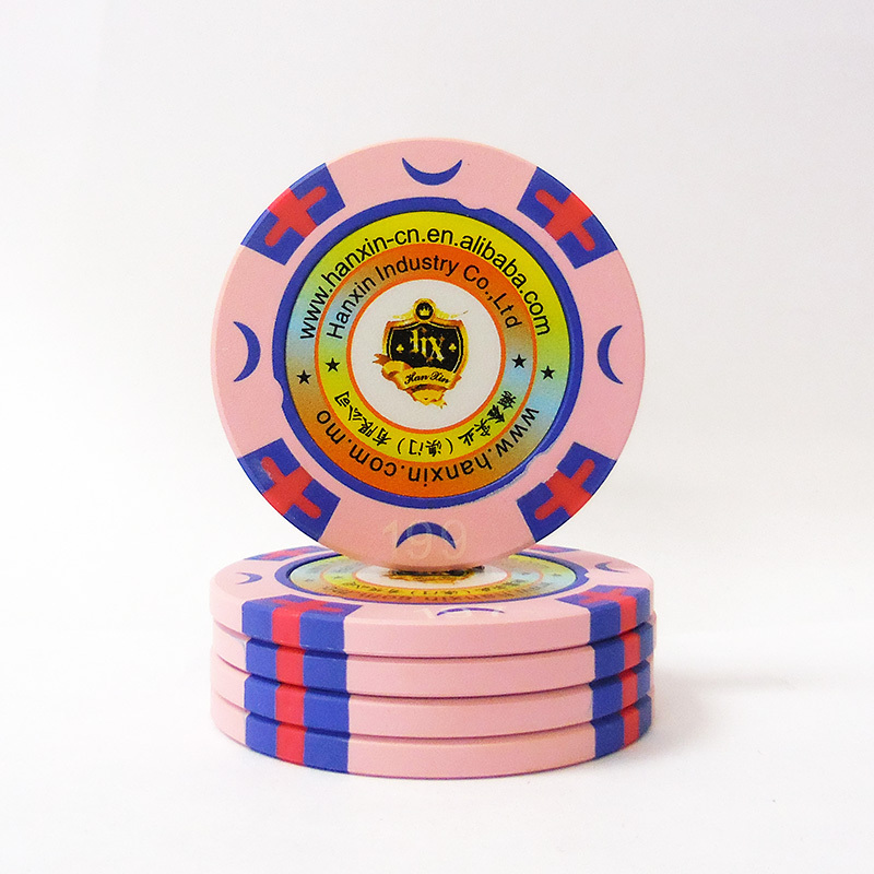 Poker Chips 43mm Clay Fiches Poker With Custom Sticker