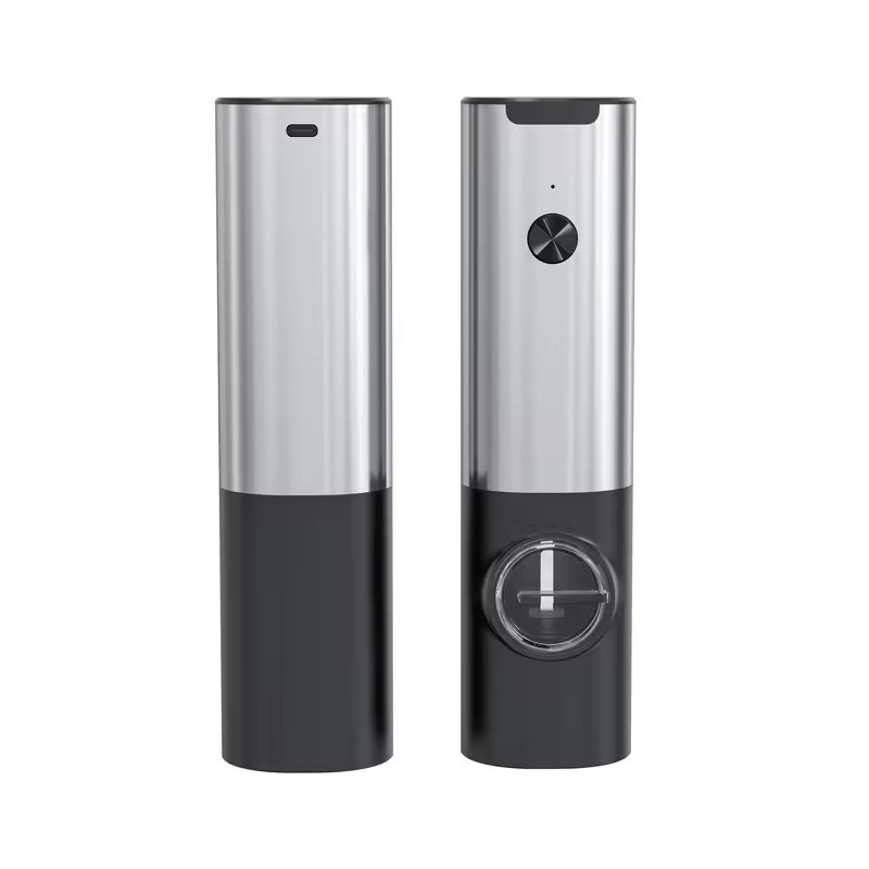 USB Rechargeable Stainless Steel Electric Pepper Grinder 70ML Sea Salt Powder Automatic Grinding Bottle