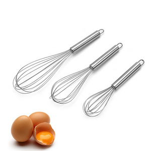 Wholesale Manual Milk Egg Beater Kitchen Baking Tools Stainless Steel Egg Whisk Blender Hand Mixer