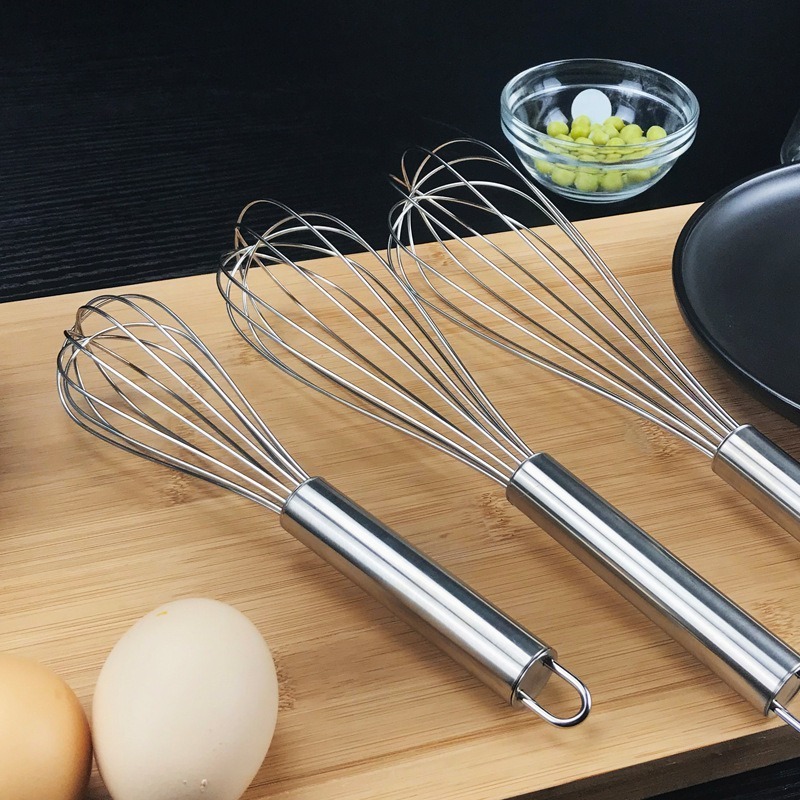 Wholesale Manual Milk Egg Beater Kitchen Baking Tools Stainless Steel Egg Whisk Blender Hand Mixer