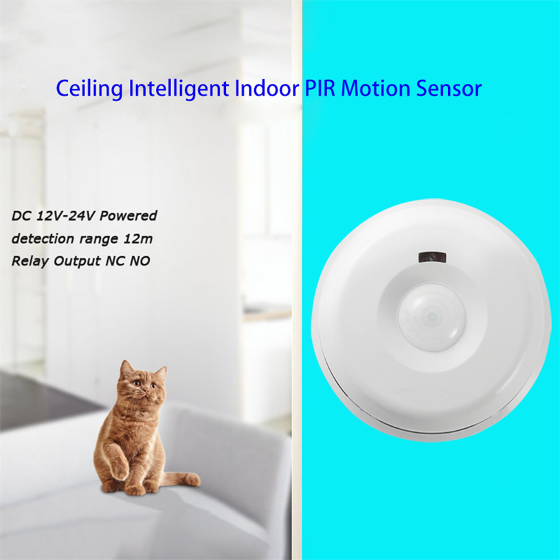 Wired Ceiling Mounting PIR Motion Sensor Pet Immune Indoor 360 Degree Infrared Detector for Home Safety Alarm Security System