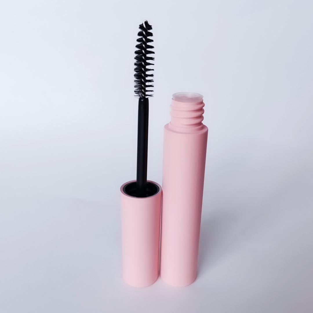 New 10ml Empty  Clear Revitalize Eyelash Bottle Frosted Pink Black Lid Cosmetic Packaging Plastic Mascara Tube