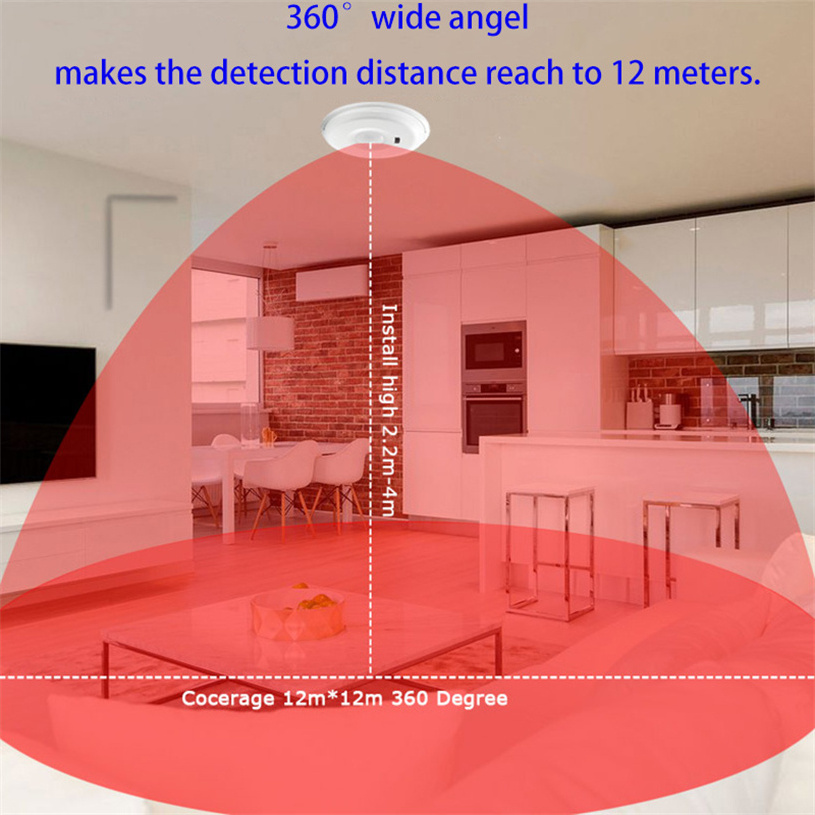 Wired Ceiling Mounting PIR Motion Sensor Pet Immune Indoor 360 Degree Infrared Detector for Home Safety Alarm Security System