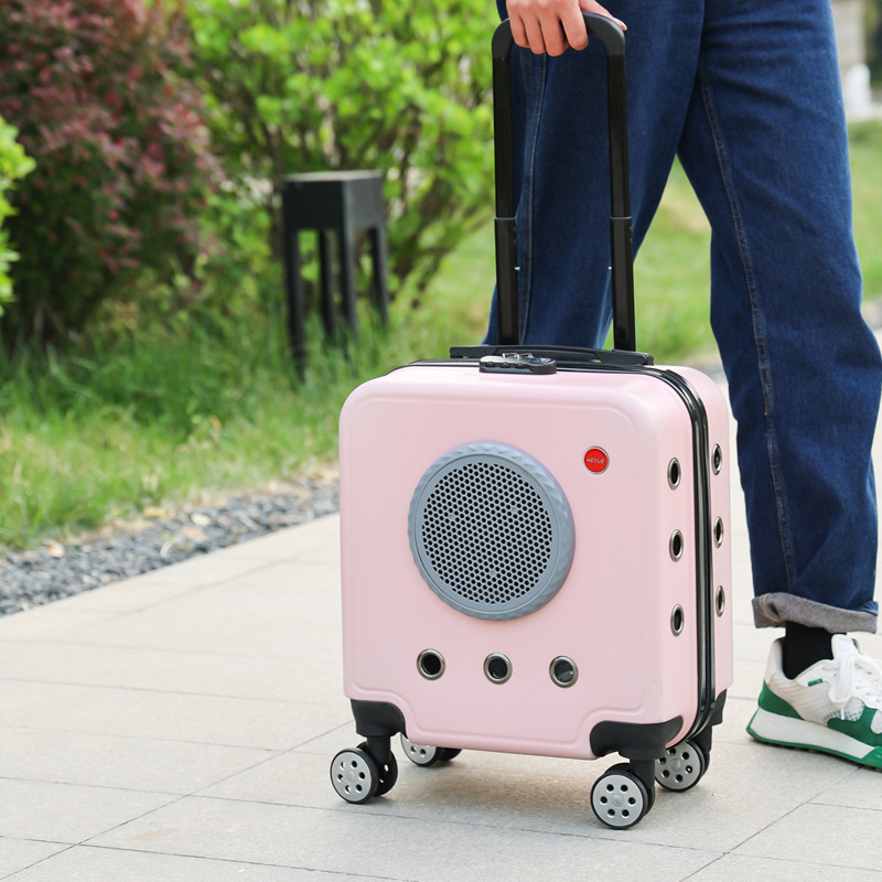 Airline Approved Pet Travel Trolley Box Cat Rolling Suitcases Universal Wheel Stroller Dog Cat Carrier Bag Wheeled Case