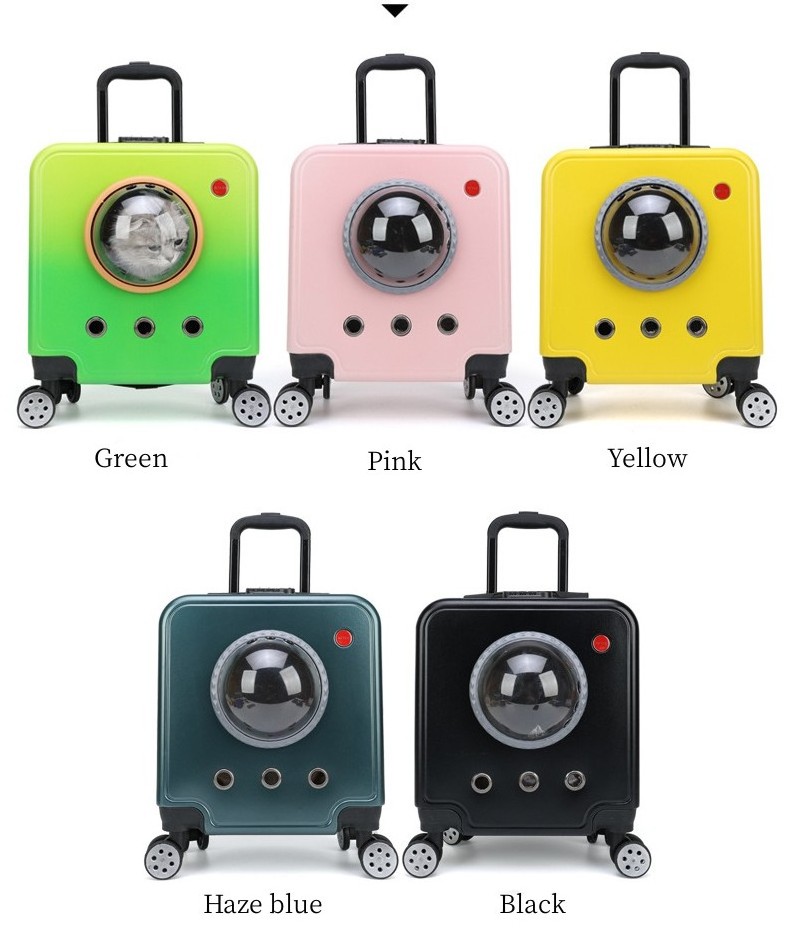 Airline Approved Pet Travel Trolley Box Cat Rolling Suitcases Universal Wheel Stroller Dog Cat Carrier Bag Wheeled Case