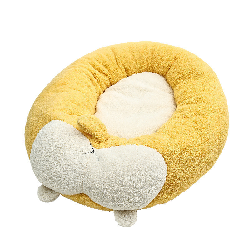 Soft Warm Round Donut Dog Cat Bed Plush Faux Fur Luxury Pet Sleeping Beds Comfortable Winter Warm Nest cama para mascota