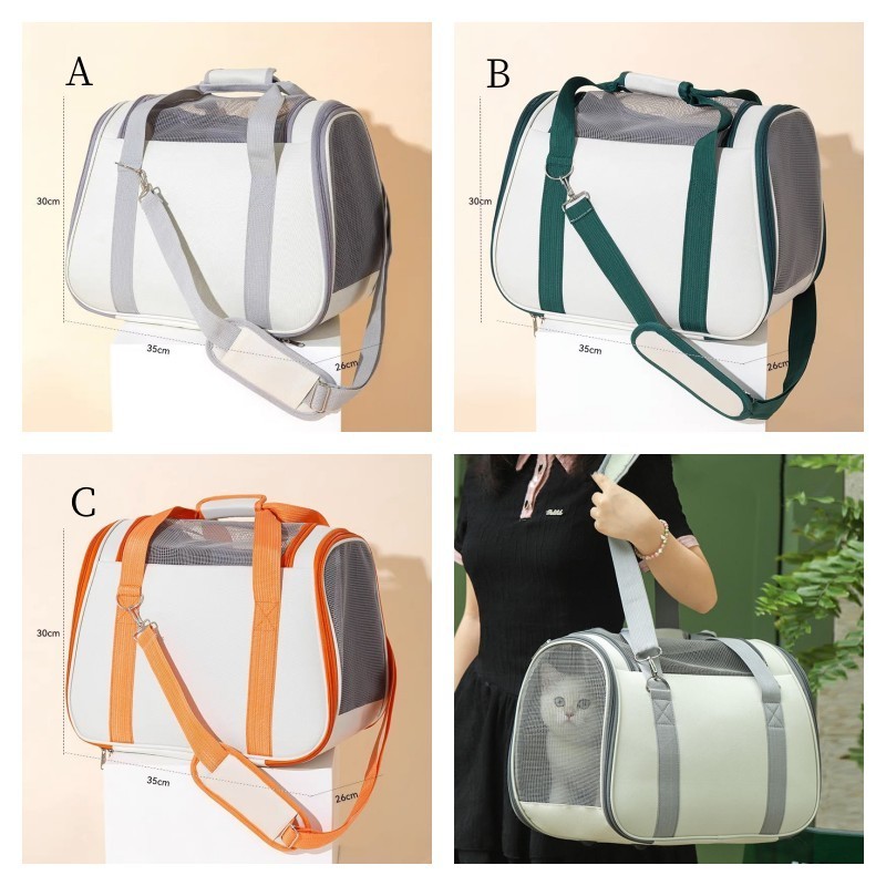 Outdoor pet carrier bag portable breathable cat kitten puppy dog travel carrier backpack folding large pet handbag tote bag