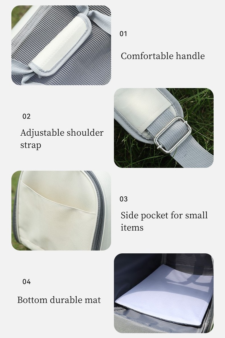 Outdoor pet carrier bag portable breathable cat kitten puppy dog travel carrier backpack folding large pet handbag tote bag