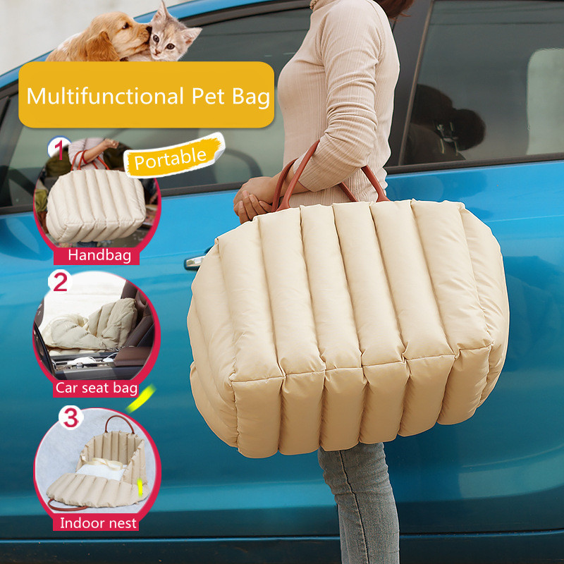 New design 3 in 1 multipurpose portable pet travel carrier tote bag handbag pet car seat booster dog cat nest