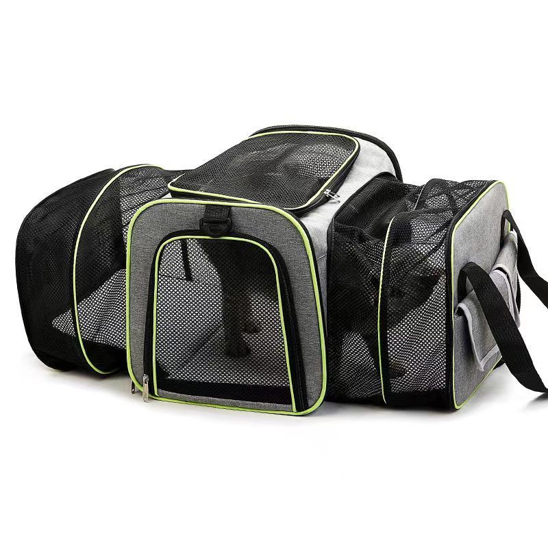 Pet Travel Carrier Bag Expandable Dog Handbag Portable Collapsible Airline Approved Cats Dogs Backpack Pet Tote Bag  Cages