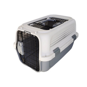 Airline approved pet travel carrier box portable breathable outdoor large plastic pet dog cat transport cage pet supplies